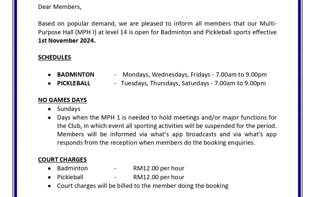 Badminton & Pickleball – page 1