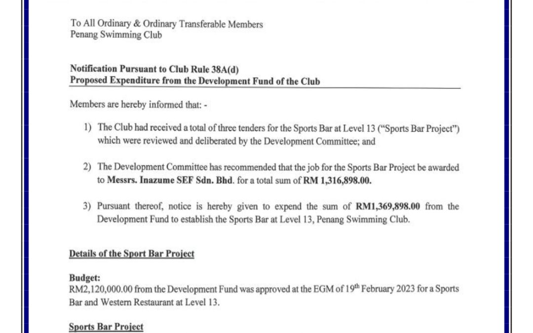 Expenditure of the Dev Fund – page 2