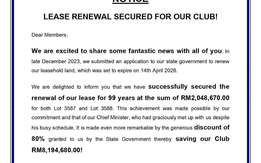 Lease Renewal Notice