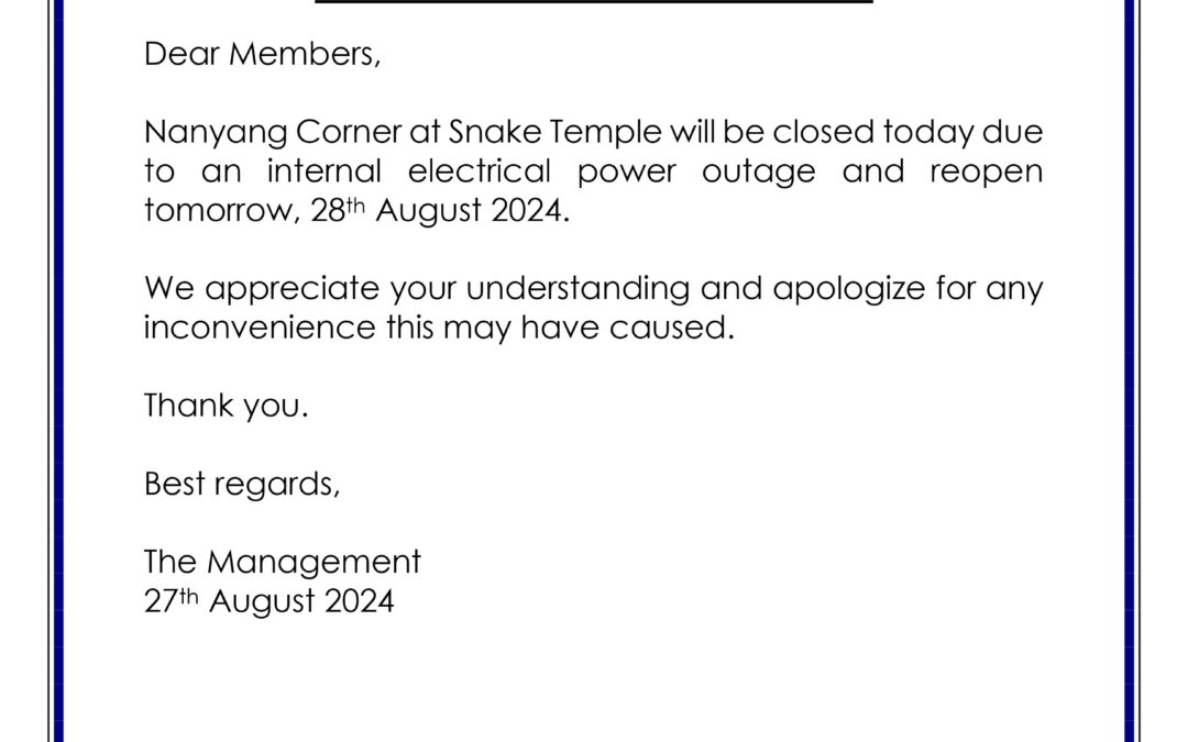 Snake Temple Temporary Closure